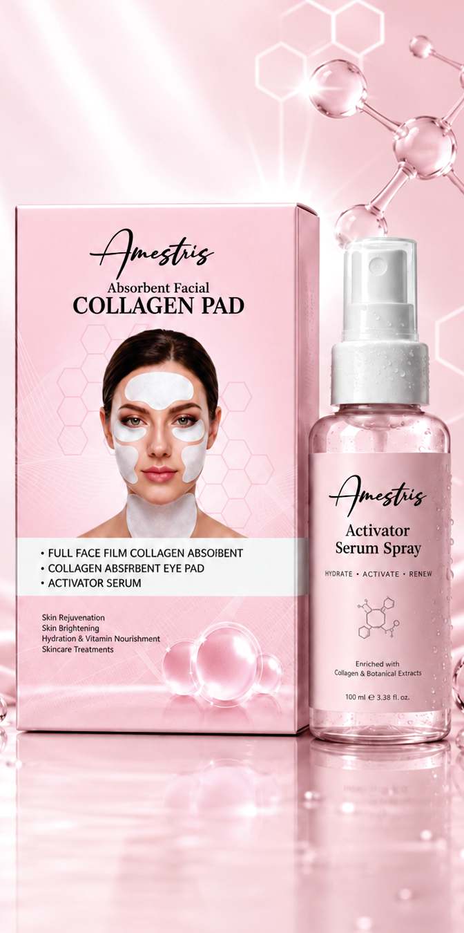 Amestris Absorbent Facial Collagen Pad with Activator Serum - Image 2